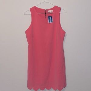 ❤️Pink scalloped hem dress